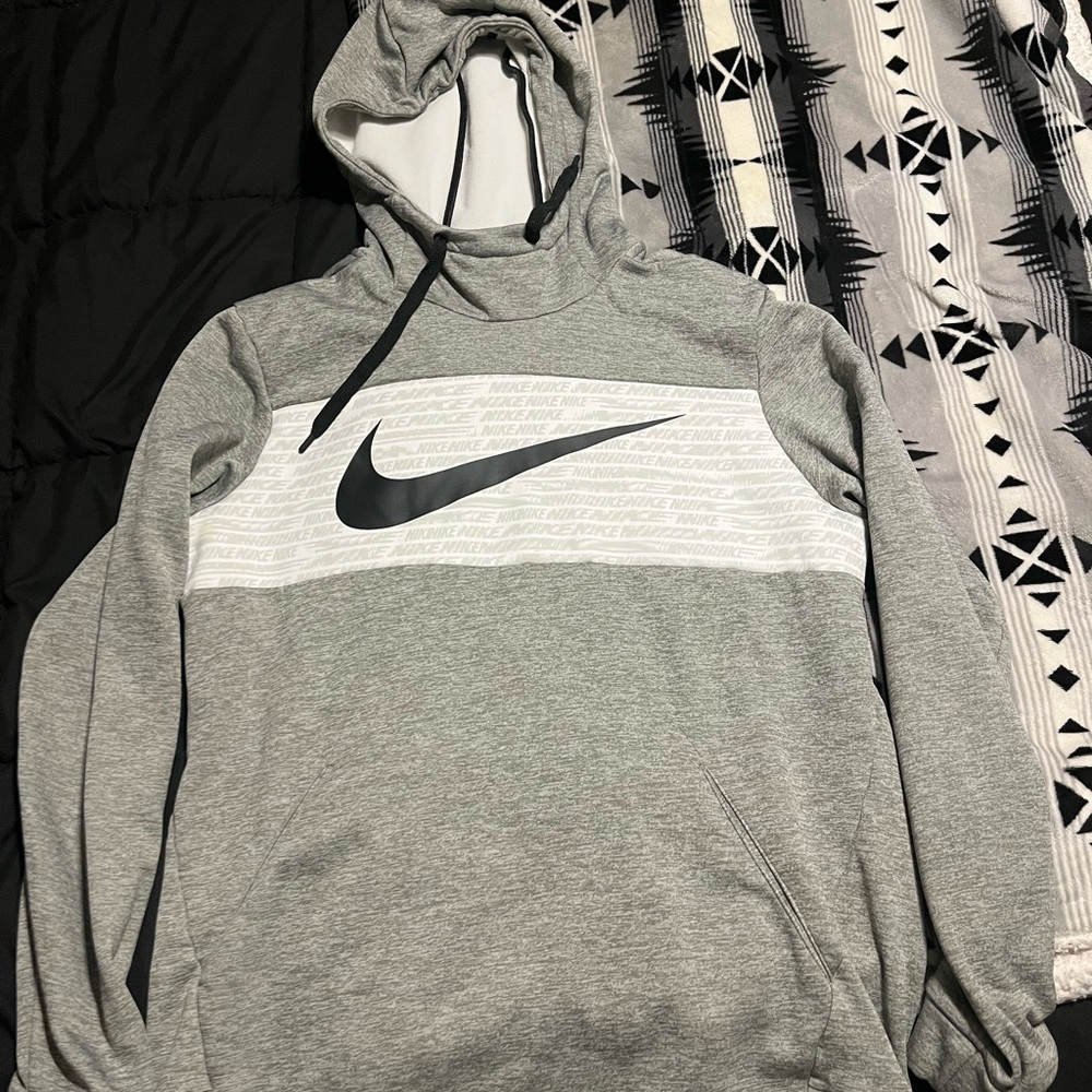 New grey and white Nike hoodie.